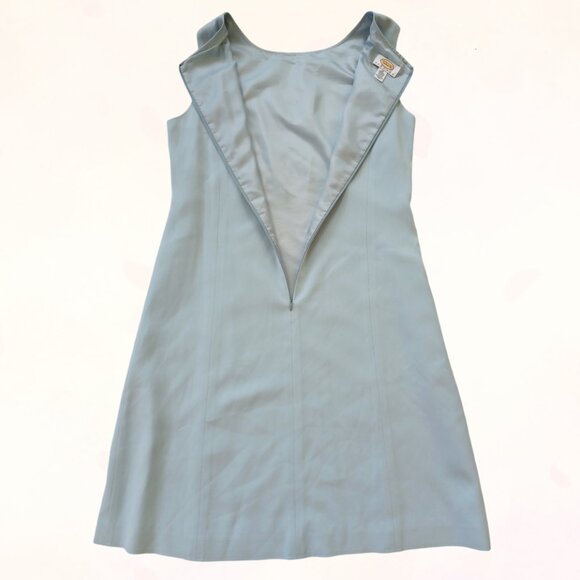 Talbots Petites Women Pale Blue Sleeveless Dress & Blazer Suit 2 Piece Set Sz 10 - Picture 14 of 16